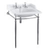 Burlington Classic 65cm Basin with invisible overflow and basin stand-0