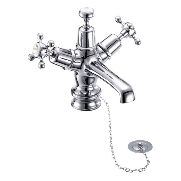 Claremont Regent Basin Mixer with High Central Indice & Plug And Chain Waste-0