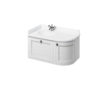 Wall Hung 980 Curved Matt White Unit, Basin & Minerva Worktop (White, Black Granite or Carrara White Available)-0