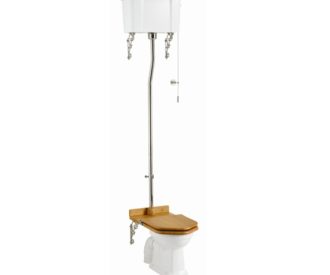 Standard High Level WC with Dual Flush Ceramic Cistern -0