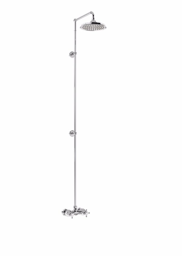Eden Exposed Thermostatic Shower Valve with Airburst Shower Head-0