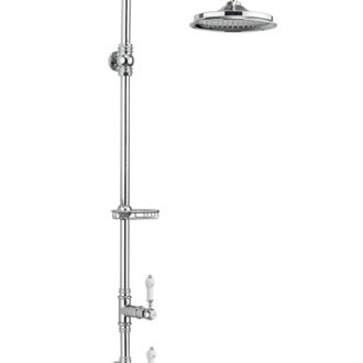 Stour Thermostatic Exposed Shower Valve with Adjustable Fixed Shower Rail-0