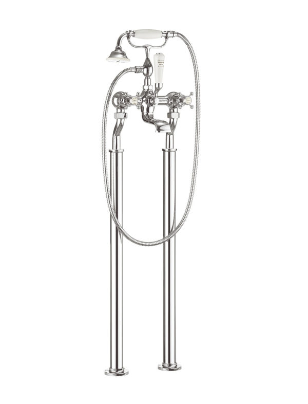 Belgravia Crosshead Bath Shower Mixer with Kit and Legs -0