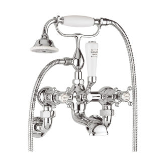 Belgravia Crosshead Bath Shower Mixer With Kit & Wall Unions -0