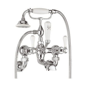 Belgravia Lever Bath Shower Mixer With Kit and Wall Unions -0