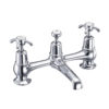 Anglesey 2 Tap Hole Bridge Basin Mixer With Plug And Chain Waste -0
