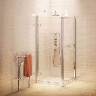 Hinged Shower Door & Side Panel-0