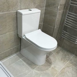 Fiona Toilet with Rimless Pan, Cistern Inc. Fittings & Seat-3099