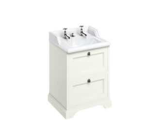 Freestanding 650 Sand Vanity Unit with Drawers-3584