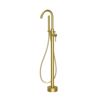 Oir Brushed Brass Floorstanding Bath Shower Mixer & kit-0