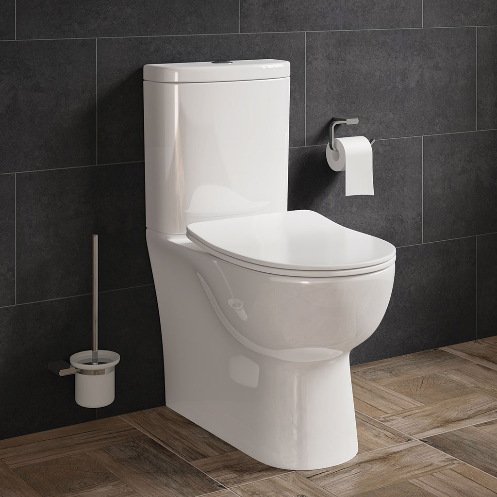 FINLEY FULLY BTW TOILET PAN, CISTERN & SOFT CLOSE SEAT -4664