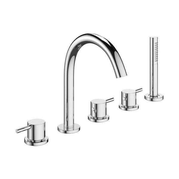 Crosswater MPro Bath 5 Hole Set Chrome