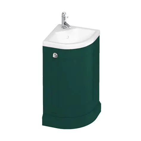 Burlington Edwardian 430mm Freestanding Corner Cloakroom Vanity Unit & Basin