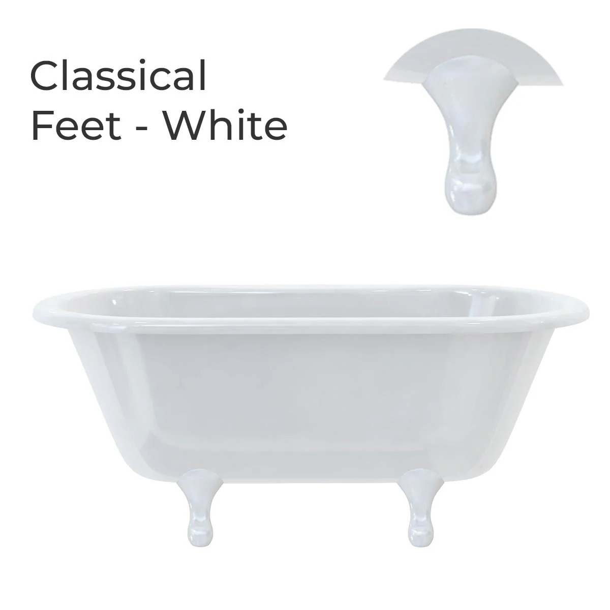 Burlington Windsor Freestanding Double-Ended Bath Acrylic - Image 5