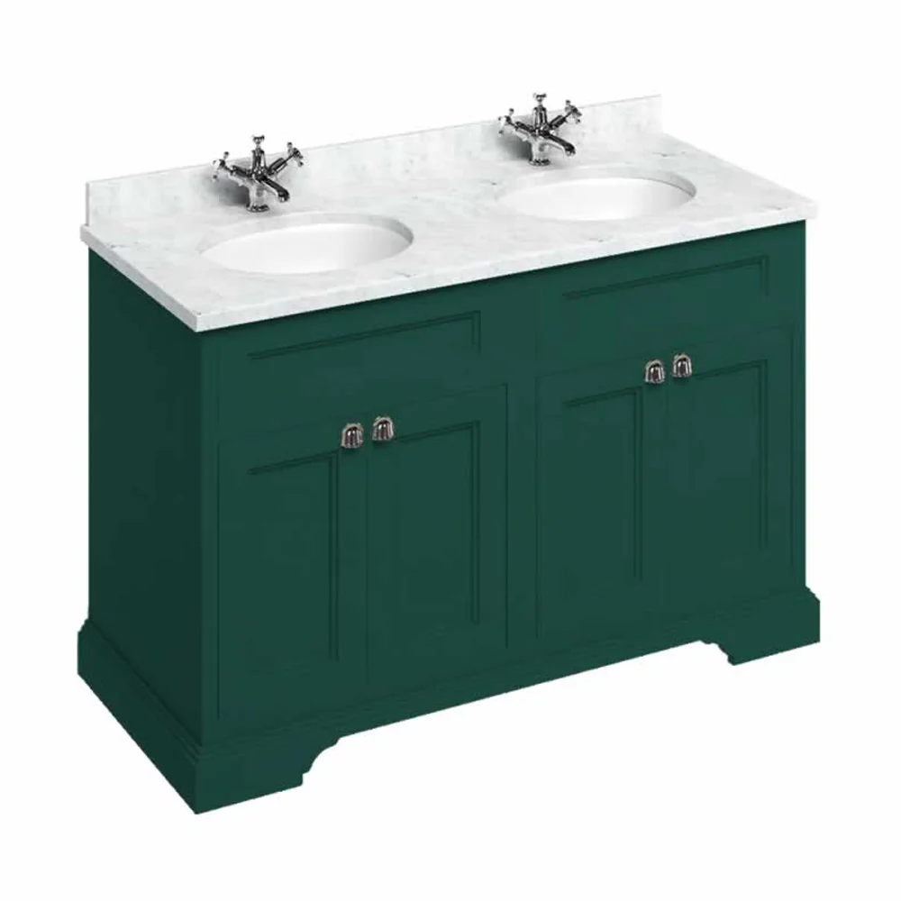 Burlington 1300 Freestanding 4-Door Vanity Unit With Worktop and Double Bowl - Image 3