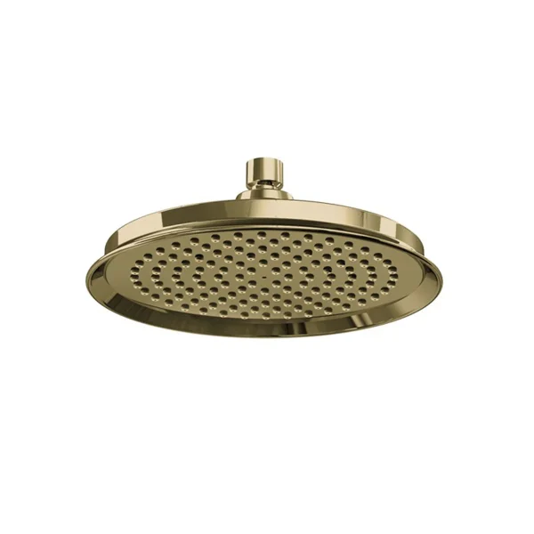 Burlington Avon Exposed Thermostatic Rigid Riser Shower with 2 Outlet Valve, Shower Head and Handset - Polished Gold - Image 2