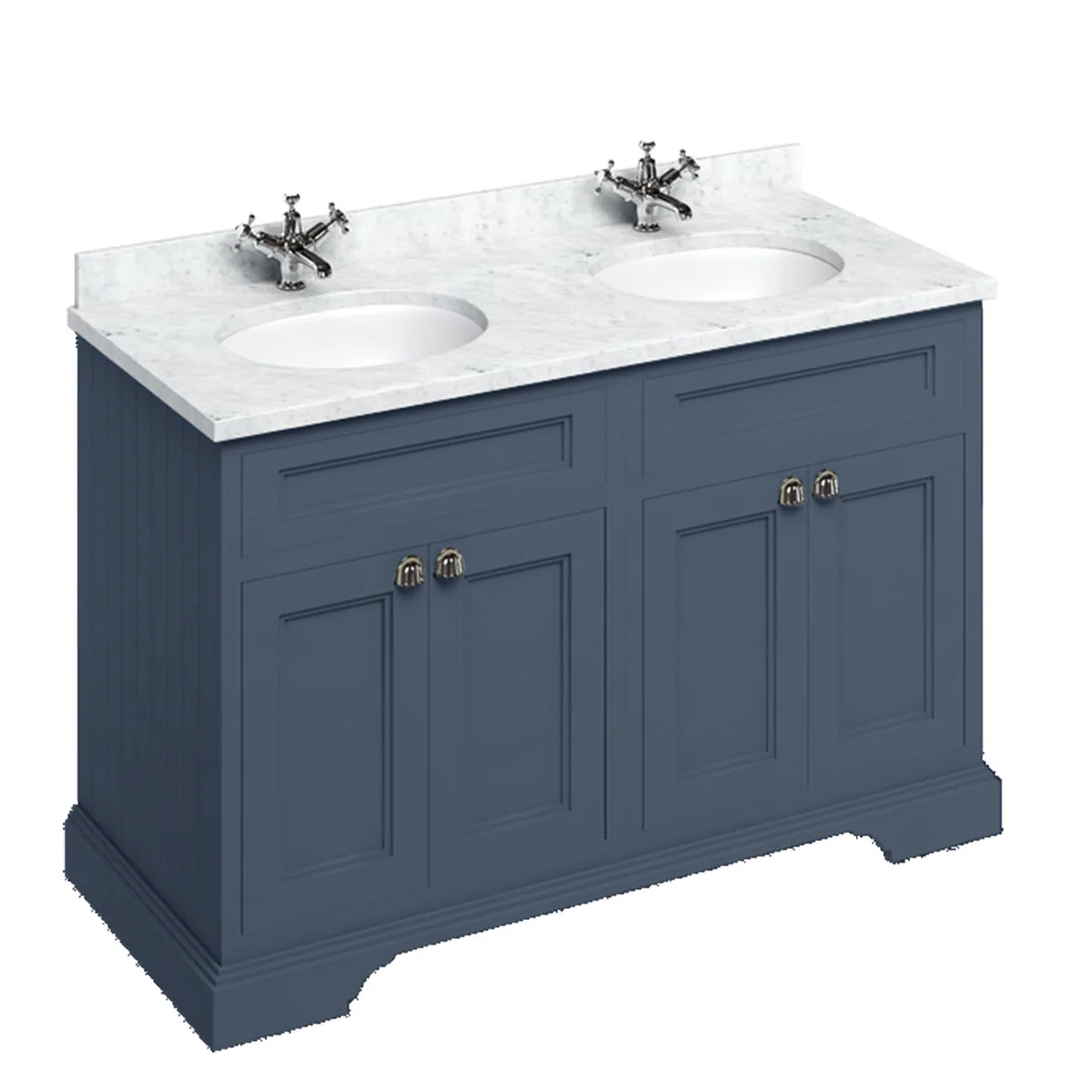 Burlington 1300 Freestanding 4-Door Vanity Unit With Worktop and Double Bowl - Image 6