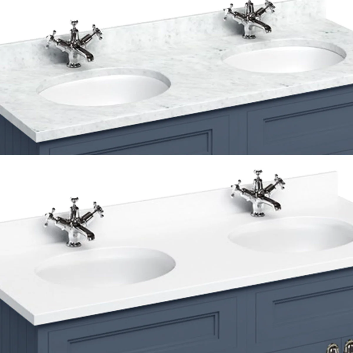Burlington 1300 Freestanding 4-Door Vanity Unit With Worktop and Double Bowl - Image 10