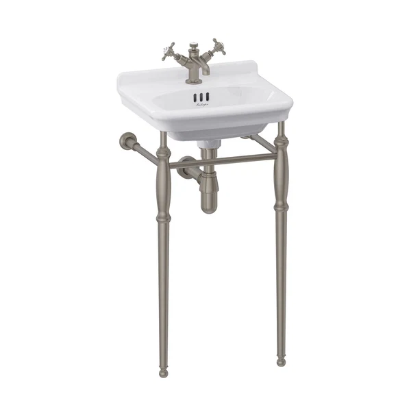 Burlington Guild White Rectangular Basin With Washstand