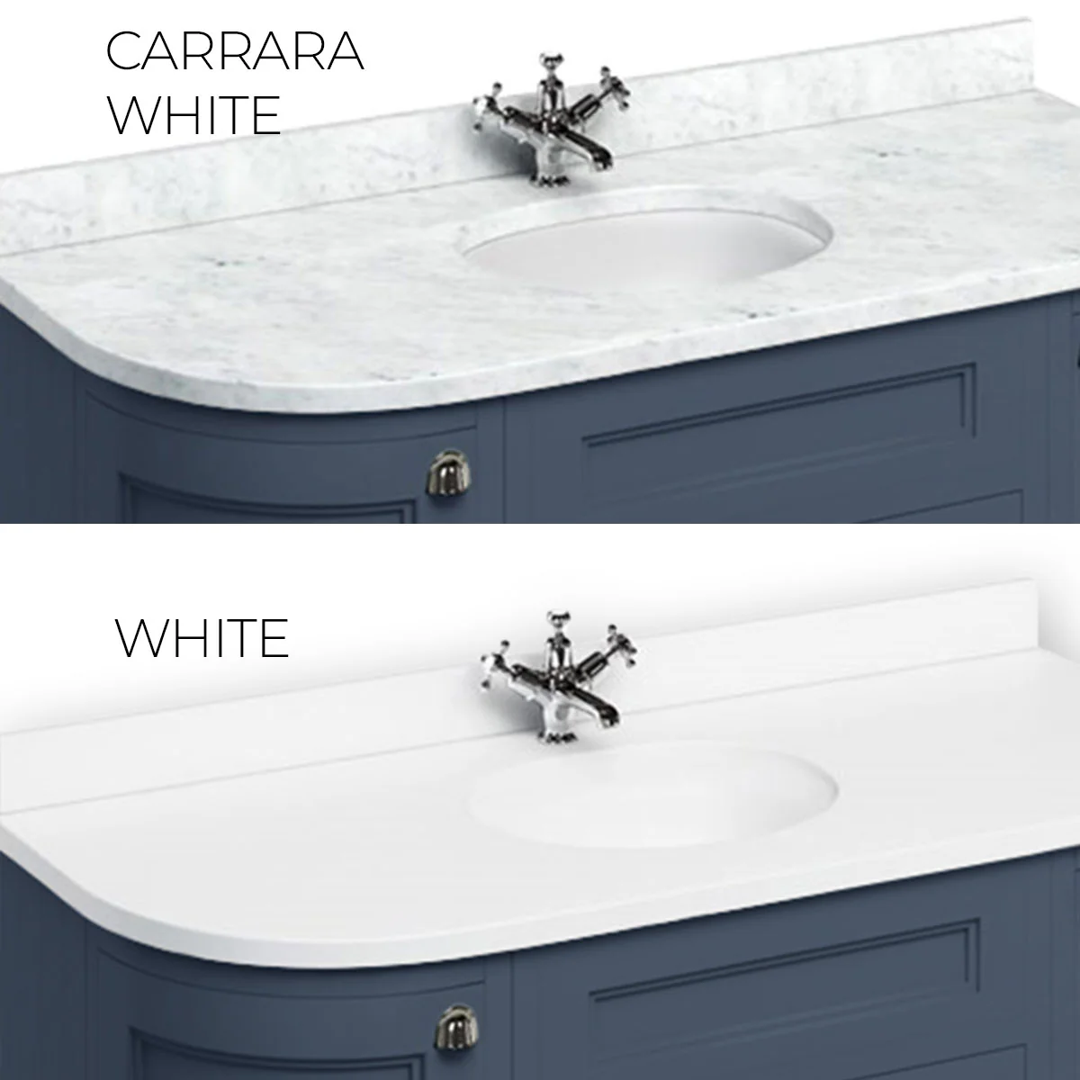 Burlington 1300 Freestanding 4-Door Vanity Unit With Worktop and Double Bowl - Image 14