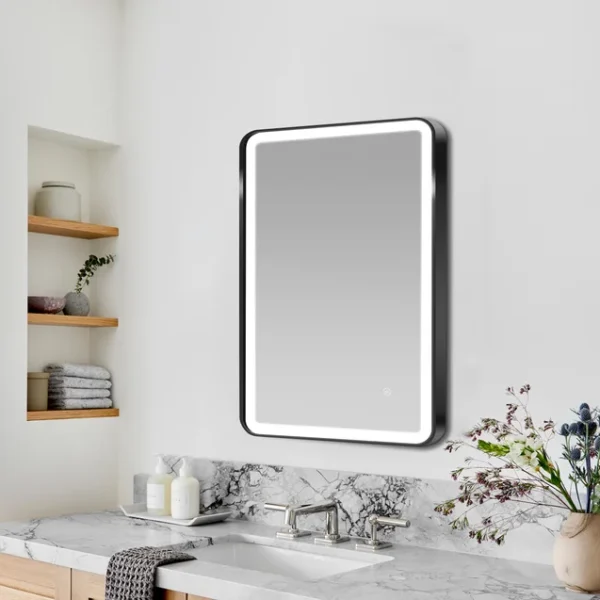 SN-12 Black Series LED Bathroom Mirror - 800x600mm