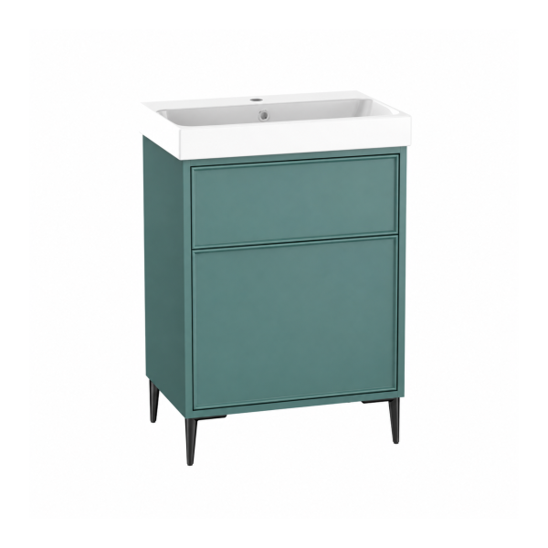 Arlington Freestanding Vanity Unit And Basin with Chrome Leg Set - Image 15