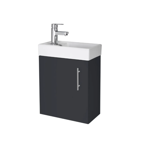 Skaros 400mm Wall Hung Cloakroom Unit And Basin - Image 6