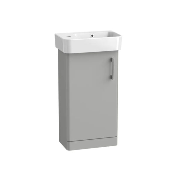 Arlo 440mm Cloakroom Floorstanding Vanity Unit and Basin with Chrome Handle