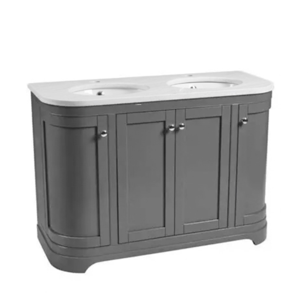 Widcombe 1200mm Curved Floorstanding Vanity Unit, Worktop & Basin - Image 3