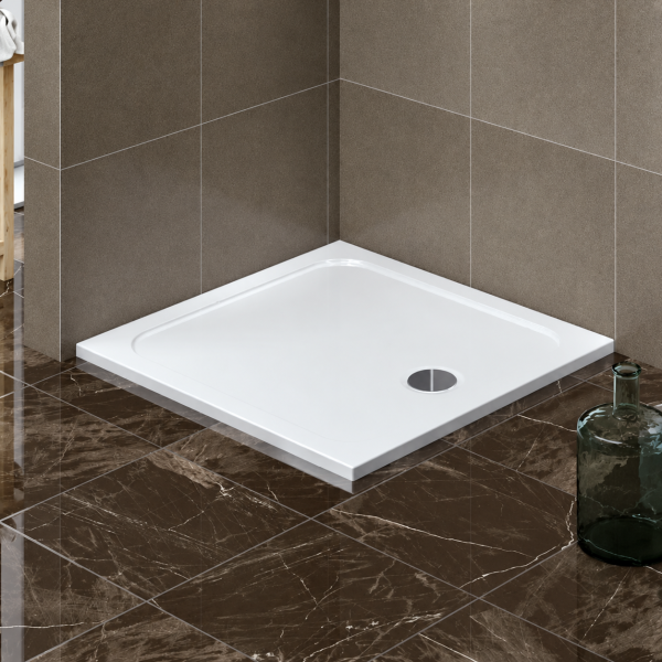 Low Profile Square Shower Tray – White - Image 4