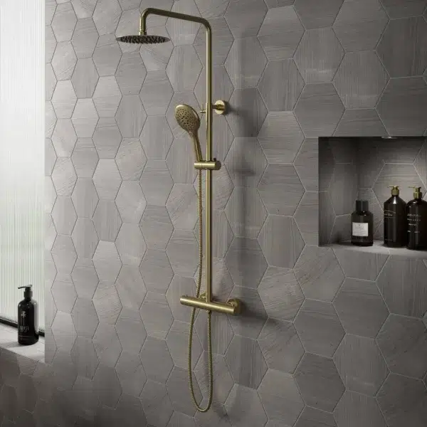 Menai Premium Round Thermostatic Overhead Shower Kit - Image 8