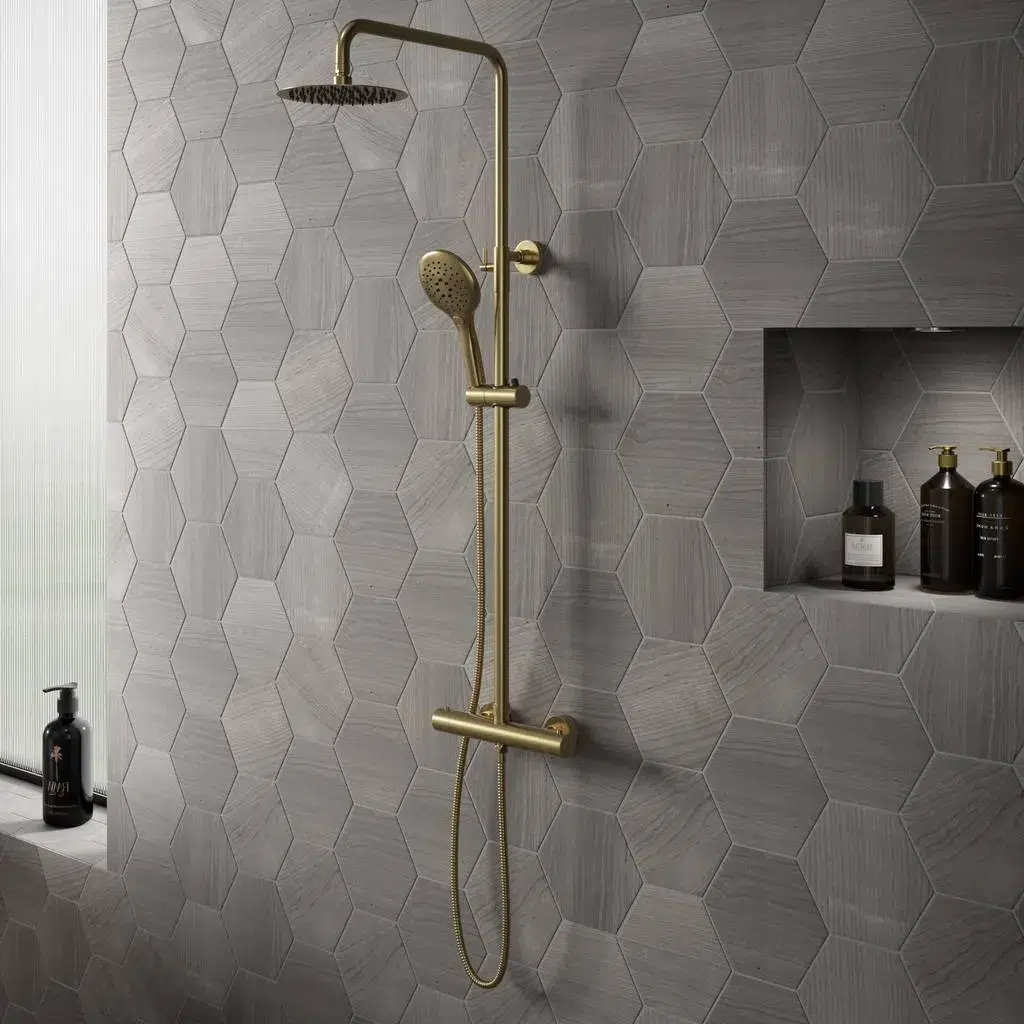 Menai Premium Round Thermostatic Overhead Shower Kit - Image 8