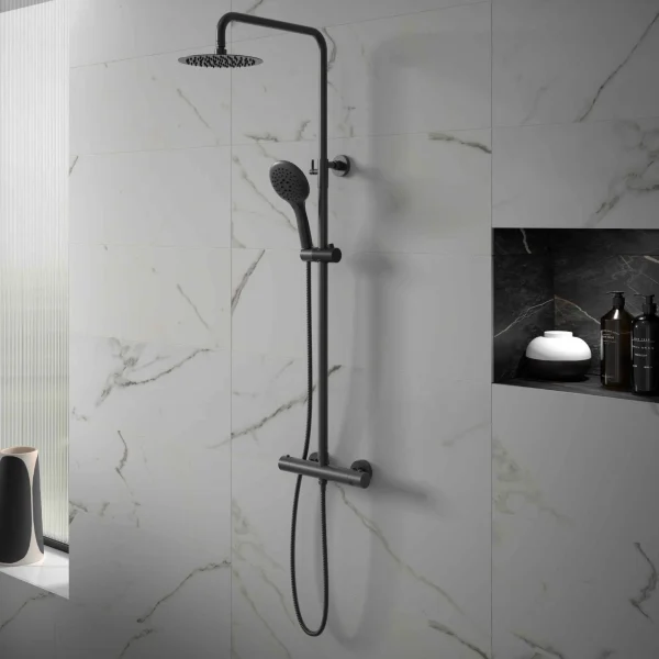 Menai Premium Round Thermostatic Overhead Shower Kit - Image 7
