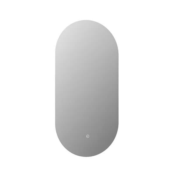 Raffy 400x800mm Illuminated Backlit LED Oval Touch Mirror with Demister