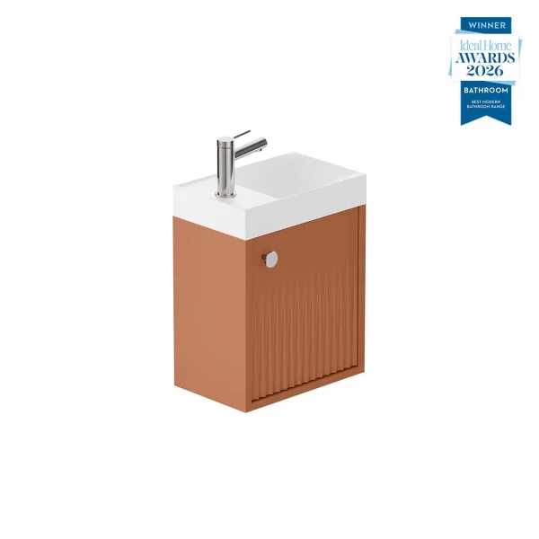 Safari 400mm Fluted Wall Hung Unit And Basin